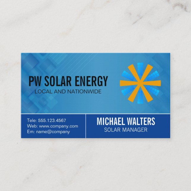 Wind Solar Energy | Power Company Business Card (Front)