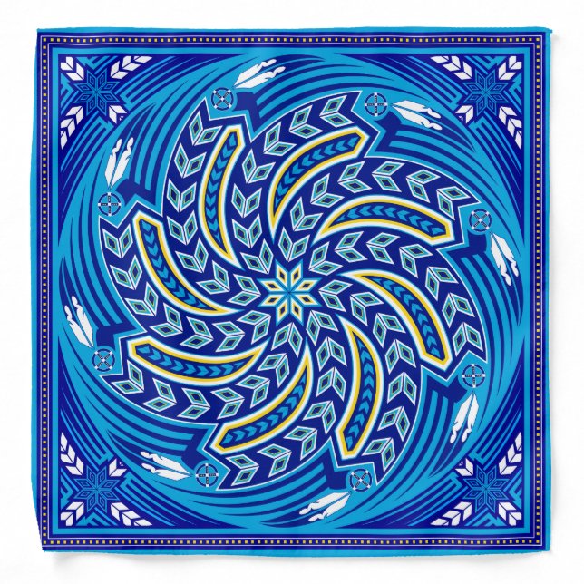 Wind Spirit Blue Bandana (Front)