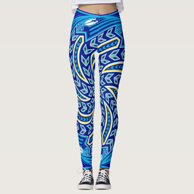 Wind Spirit Blue Leggings (Front)