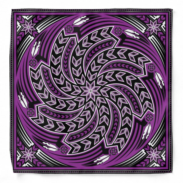 Wind Spirit Purple Bandana (Front)