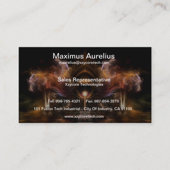 Wind Storm Fractal Art Business Card (Front)