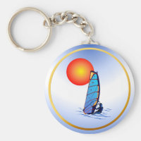 Wind Surf-Circle Keychain