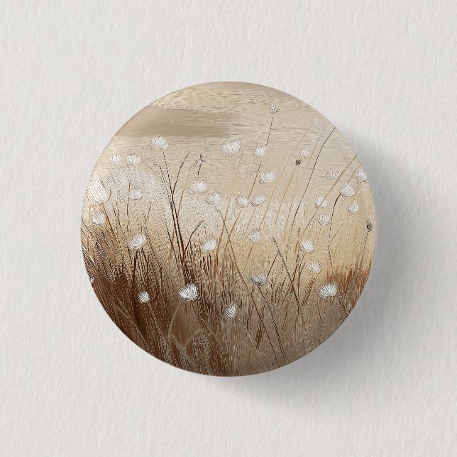 Wind-Swept Wildflowers #1  Button (Front)