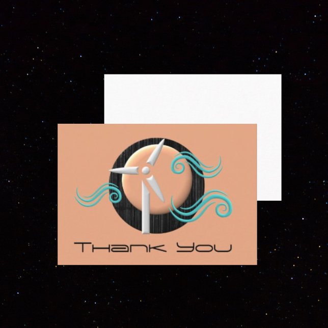 Wind Tower Thank You Business Card (Creator Uploaded)