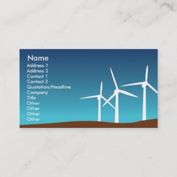 Wind Towers - Business Business Card by ZazzleProfileCards at Zazzle
