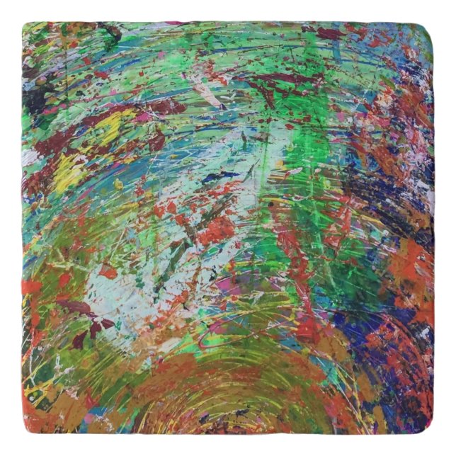 Wind Tunnel Marble Trivet (Front)