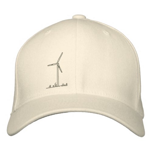 Wind Turbine Hat_8036 Embroidered Baseball Cap