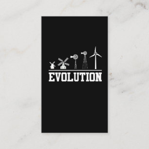 Wind Turbine History Clean Energy Evolution Business Card