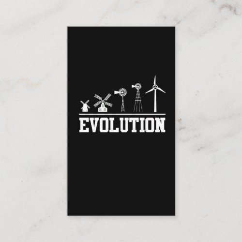 Wind Turbine History Clean Energy Evolution Business Card