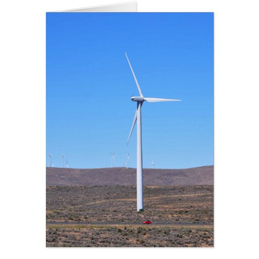 Wind Turbine in Eastern WA Cards (Front)