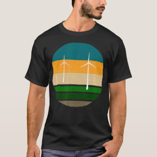 Wind Turbine Renewable Energy Wind Wheel  T-Shirt
