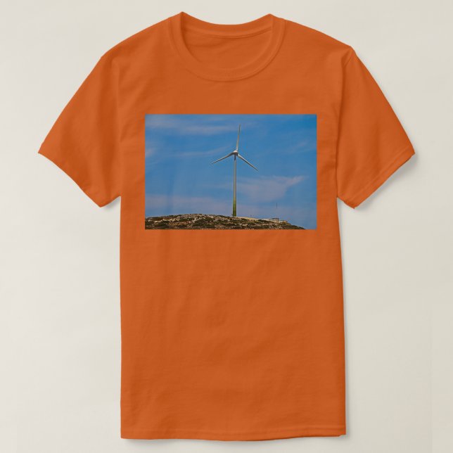 Wind turbine Tilos T-Shirt (Design Front)