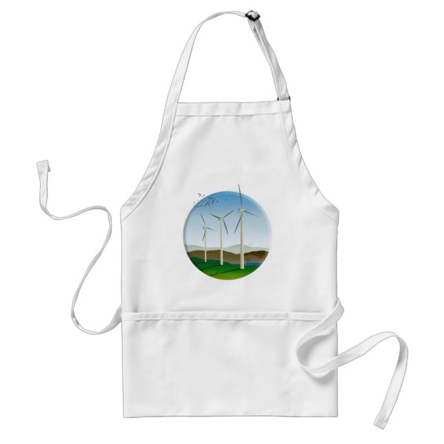 Wind Turbines Adult Apron (Front)