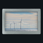 Wind Turbines Belt Buckle<br><div class="desc">Wind turbines in the Thames estuary,  England.</div>
