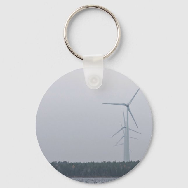 Wind turbines generate power keychain (Front)