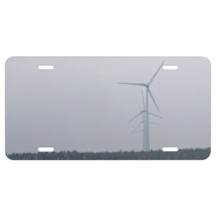 Wind turbines generate power license plate
