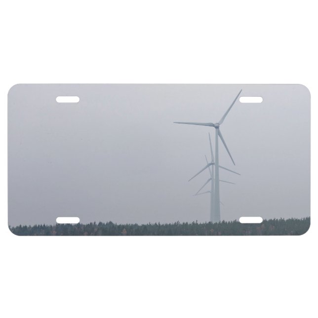 Wind turbines generate power license plate (Front)