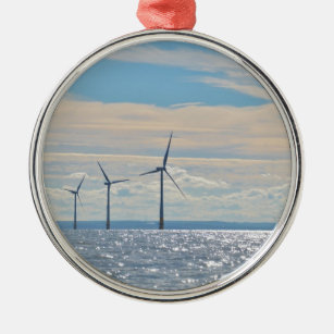 Wind Turbines Metal Ornament