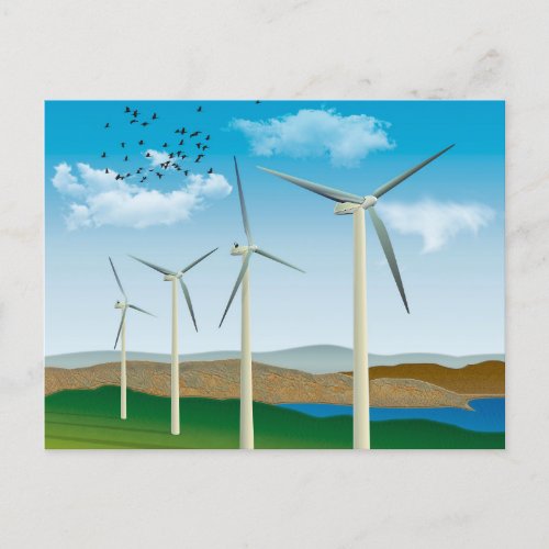 Wind Turbines Postcard
