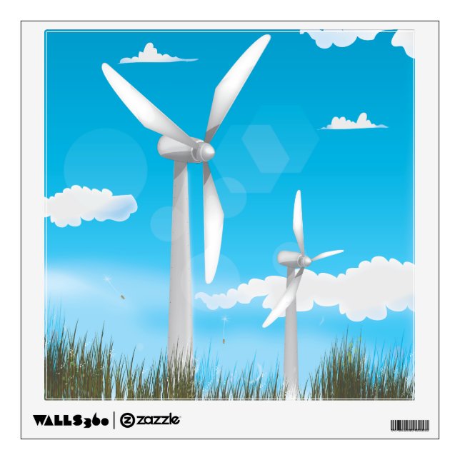 Wind Turbines Wall Decal (Front)