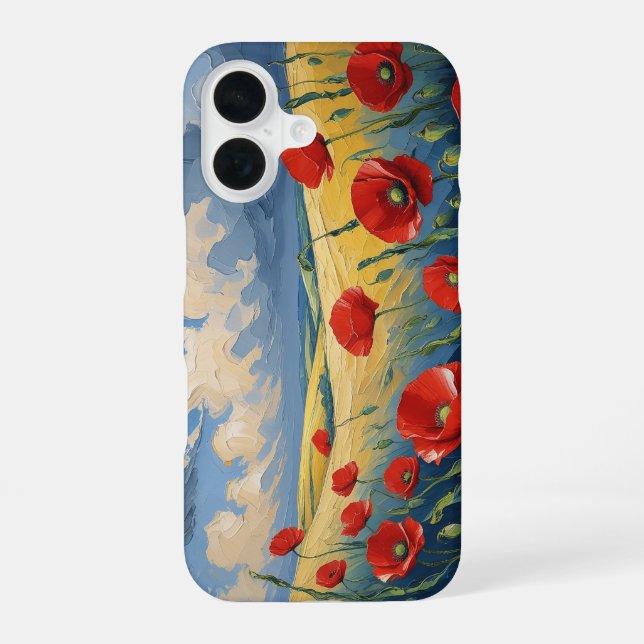 Wind whisper in poppies iPhone case (Back)