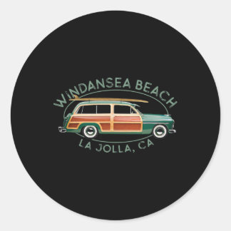 Windansea Beach, La Jolla, California Vintage Surf Classic Round Sticker