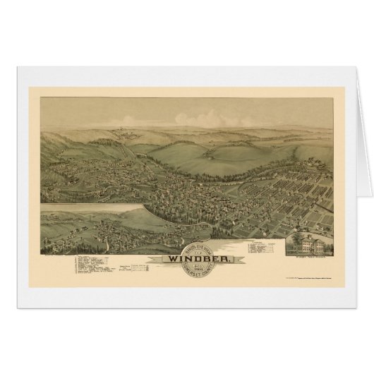 Windber, PA Panoramic Map - 1900 Cards (Front Horizontal)