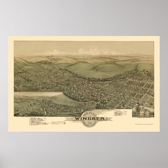 Windber, PA Panoramic Map 1900 Poster