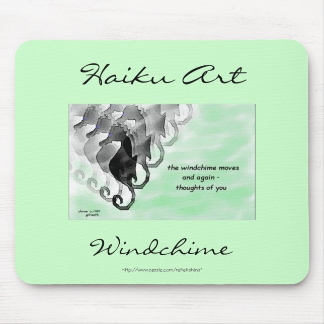 Windchime Haiku Art Mousepad (Front)