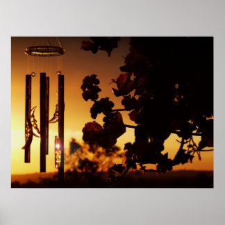 windchime sunset poster