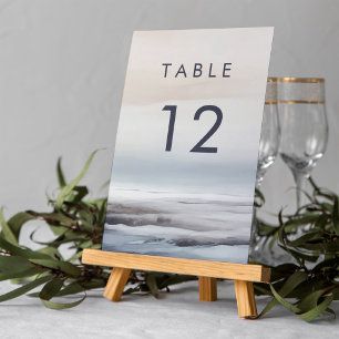 Winder Landscape Modern Painting Wedding Dinner Table Number