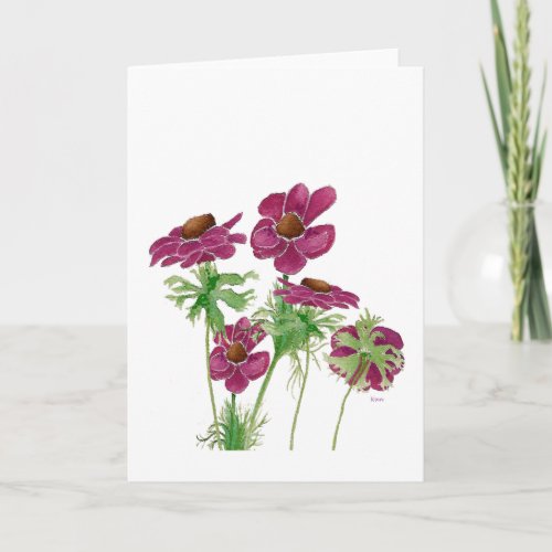 WindFlower Blank Greeting Card