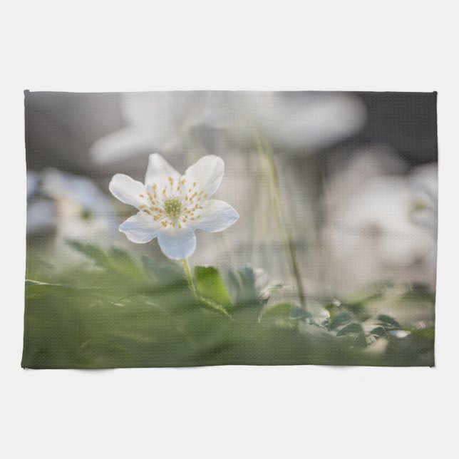 Windflower Nature Photo Kitchen Towel (Horizontal)
