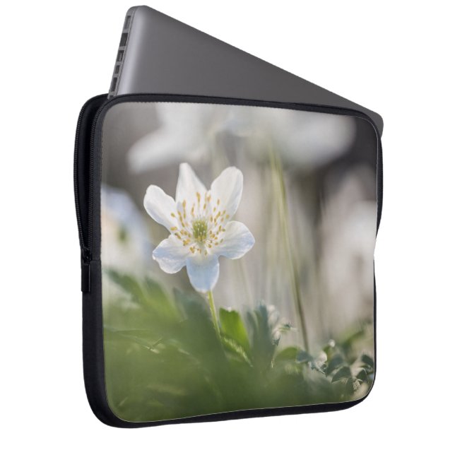 Windflower Nature Photo Laptop Sleeve (Front Right)