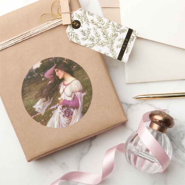 Windflowers Classic Round Sticker (Gifting)