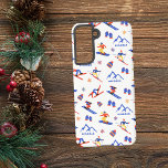 Windham Mountain New York Ski Snowboard Pattern Samsung Galaxy S21 Case<br><div class="desc">A funny winter skiing seamless pattern for the ski resort Windham Mountain in Great Northern Catskills,  New York State,  USA,  North America.  Perfect gift idea for winter sports lovers: ski,  snowboard,  freestyle,  ski jump,  cross-country skiing.</div>