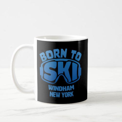 Windham New York Ny Born To Ski Coffee Mug