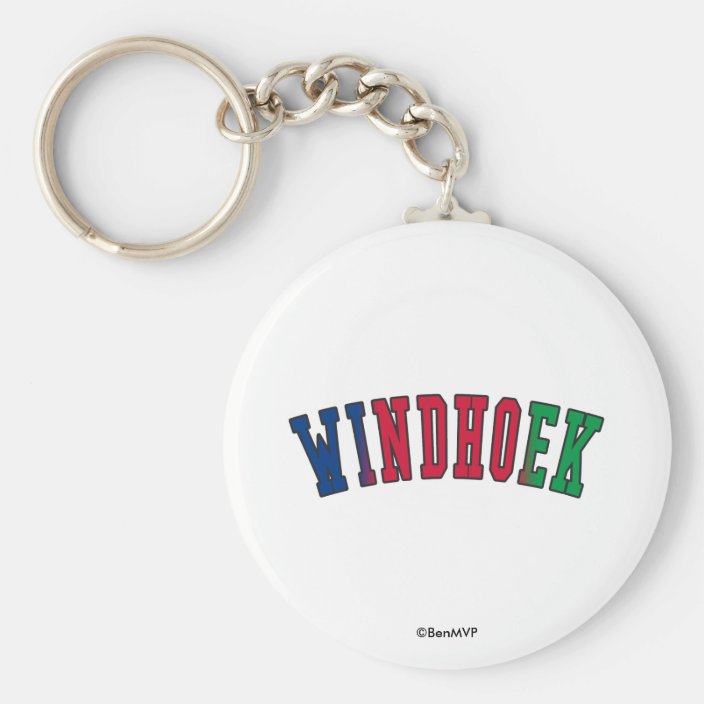 Windhoek in Namibia National Flag Colors Keychain