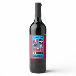 Windies Cricket West Indies Test Cricket  Wine Label