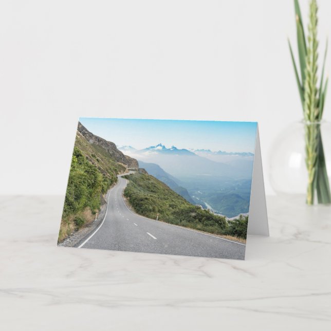 Winding Mountain Road | Olympic National Park Card (Front)