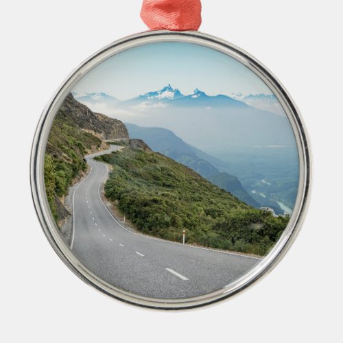 Winding Mountain Road  Olympic National Park Metal Ornament