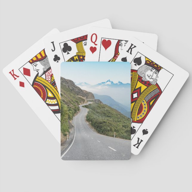 Winding Mountain Road | Olympic National Park Poker Cards (Back)