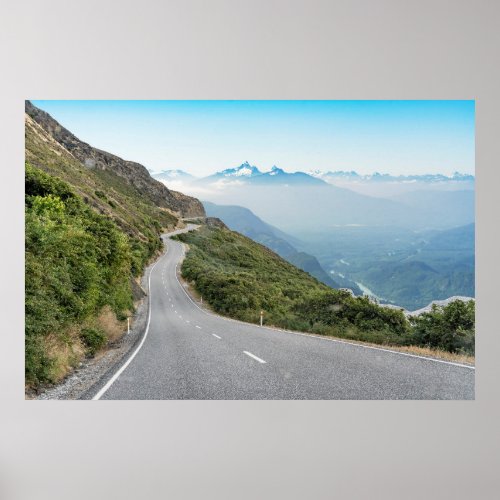 Winding Mountain Road  Olympic National Park Poster