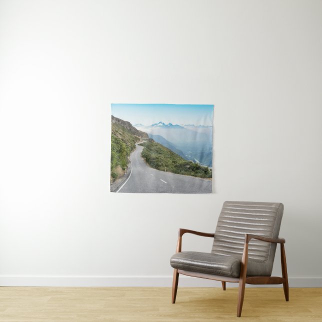Winding Mountain Road | Olympic National Park Tapestry (In Situ (Horizontal))