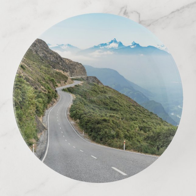 Winding Mountain Road | Olympic National Park Trinket Tray (Front)