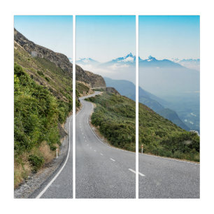 Winding Mountain Road   Olympic National Park Triptych
