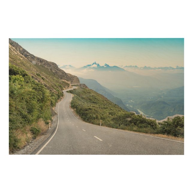 Winding Mountain Road | Olympic National Park Wood Wall Art (Front)