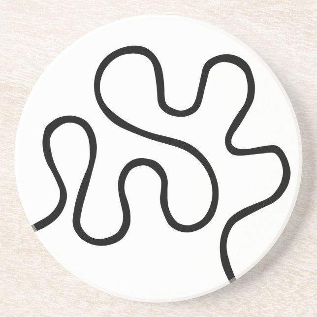 Winding Path - Black Coaster (Front)
