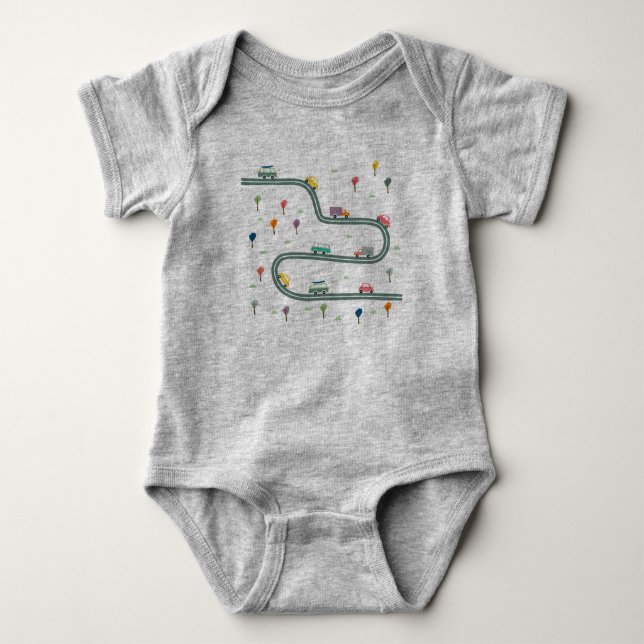 Winding Road Adventure Baby Bodysuit - Little  (Front)