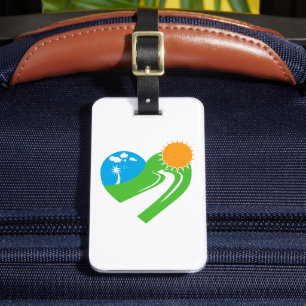Winding Road Nature Heart Luggage Tag